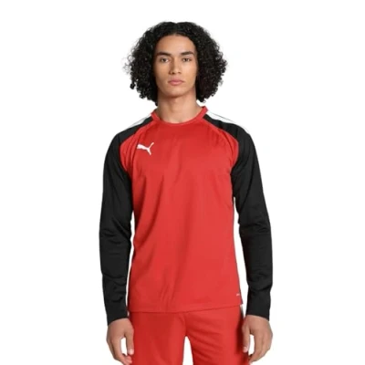 Abbildung von Puma Teamliga Trainings Sweatshirt, Herren, Größe: Large, red/puma black
