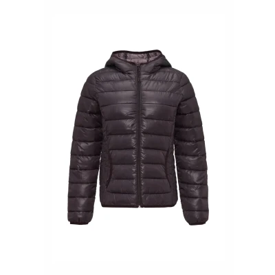 Abbildung von QS Leicht Wattierte Stepp MIT Kapuze Winterjacke, Damen, Größe: Small, Aubergine