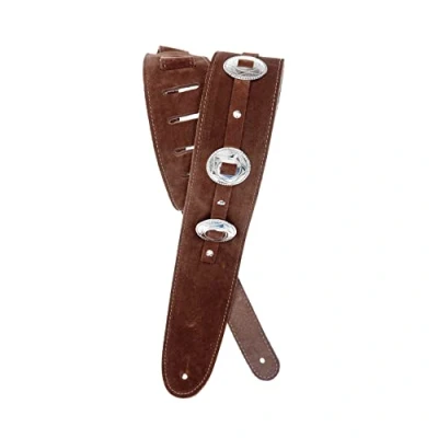 Abbildung von Planet Waves 25SSC01 Wildledergurt The Decorated Strap Collection Brown Länge: 1280mm Breite: 64mm