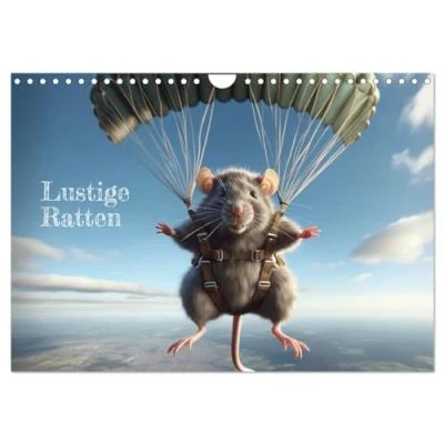 Abbildung von Lustige Ratten (Wandkalender 2025 DIN A4 quer), CALVENDO Monatskalender