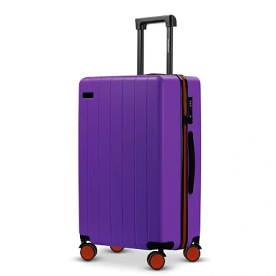 Abbildung von ETERNITIVE Koffer Mittelgroß I Reisekoffer aus ABS Größe: 65,5 x 43,5 26,5 cmI Rollkoffer 60L Reisetrolley Leicht mit 4 Doppelrollen 360 Hartschalenkoffer TSA Schloss Lila