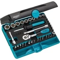Abbildung von HAZET 853 1 Steckschlüsseleinsatz Set 36 Schlitz Innensechskant 1/4 Safety Insert System, SmartCase Sechskant, Vierkant