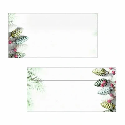 Abbildung von SIGEL DU177 Briefumschläge Weihnachten mit moderner Weihnachtsgirlande DIN lang 50 Stück &quot;Christmas Garland&quot;