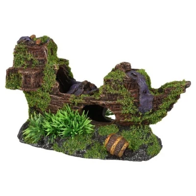 Abbildung von Ad moza Schiffswrack 18x7x10 cm Aquaria Flamingo
