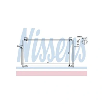 Abbildung von NISSENS 94705 Klimakondensator ohne Trockner Aluminium 600 R 134a