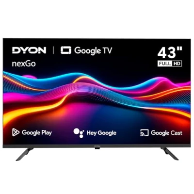 Abbildung von DYON nexGo 43F Smart TV 43 Zoll (108 cm) Full HD Google mit Sprachsteuerung, Assistant, Play Store, Chromecast, Triple Tuner, Netflix, Prime Video &amp; YouTube [Modell 2025]