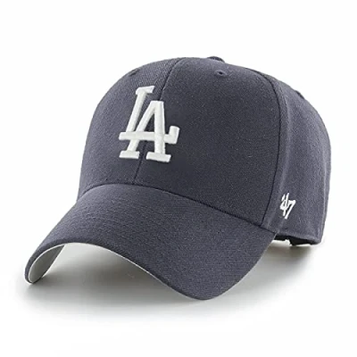 Abbildung von &#039;47 MLB Los Angeles Dodgers MVP Unisex Baseballkappe, Verstellbar, Hochwertiges Design und Verarbeitung, White Logo, Navy Blue