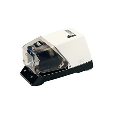 Abbildung von Rapid Elektroheftgerät, 50 Blatt, Metall mit Kunststoffgehäuse, Heftklammertyp 66, Elektronik, 100E, Weiß/Schwarz, 10801932