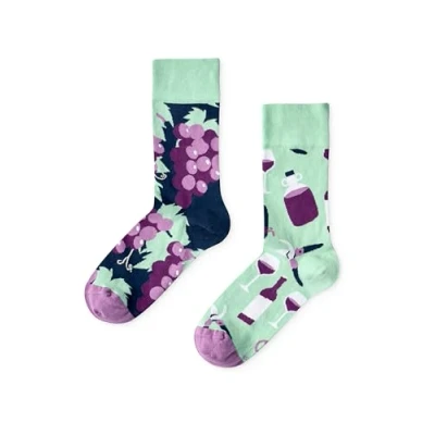 Abbildung von Dedoles Socken Unisex Damen Herren &amp; Kinder Baumwolle viele lustige Designs 1 Paar Geschenk links rechts verschieden, Farbe: Mehrfarbig, Motiv: Winzer, Gr. 43 46