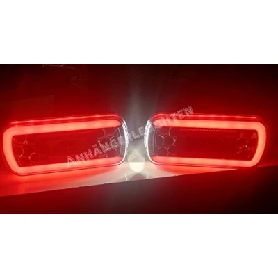 Abbildung von LED Rücklicht ohne Kennzeichenbeleuchtung. 12/36V 1m Kabel TrailerPlus Anhängerersatzteile