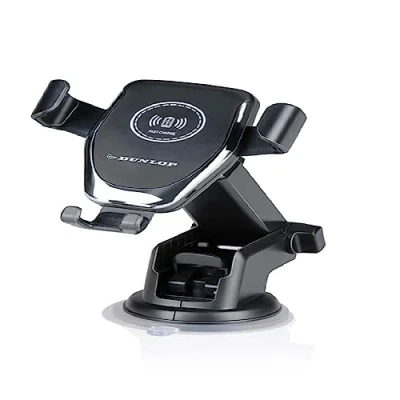 Abbildung von Dunlop Telefonhalter mit kabelloser Aufladung 10 W Qi Technologie Schwarz