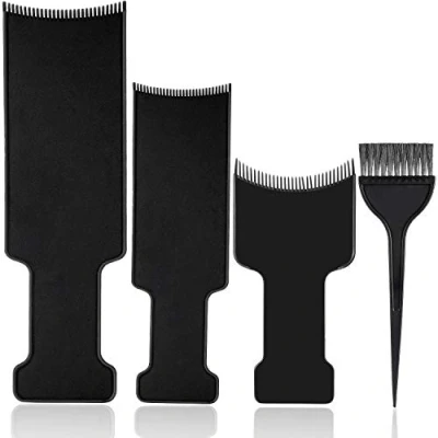Abbildung von 4 Stücke Balayage Kit Haarfärbung Brett Haar Färbung Paddel Bürste Kamm für Haarfärben und Salon Gebrauch