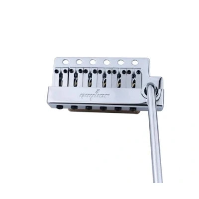 Abbildung von Guyker Gitarren Tremolo Brücke, Saitenabstand 10,8 mm, mit Kupfersattel und Kupferblock, Feder Klaue, Pop In Vibrato Stange, komplettes Installationsset, Chrom