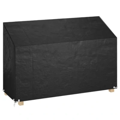 Abbildung von vidaXL Abdeckung für Gartenbank, Abdeckplane Wasserdicht UV beständig, Schutzhülle mit 8 Ösen, Garnitur Schutzhaube Gartenmöbel, 190x70x70/88cm Polyethylen