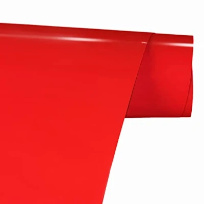 Abbildung von FORBELL Plotterfolie Textil, 30.5cmx3m Textil Bügeltransferfolie (Rot)