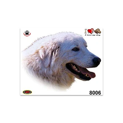 Abbildung von 4R Quattroerre.it 8006 Sticker Aufkleber Hund Maremmano, 13.5 x 16 cm