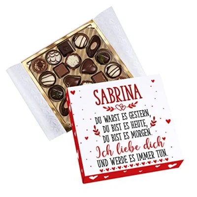 Abbildung von Herz &amp; Heim® Lindt Pralinen Ich liebe dich für immer mit Wunschnamen