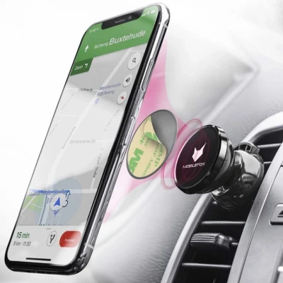 Abbildung von Mobilefox 2in1 Set 360 KFZ Halterung Magnet Lüftungsgitter Halter Universal Smartphone