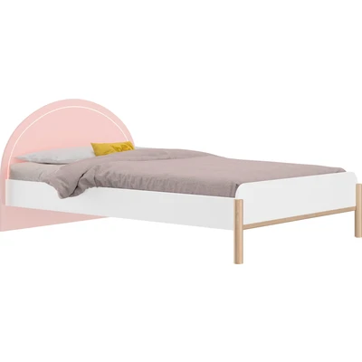 Abbildung von Gami Jugendbett &quot;Einzelbett, Kinderbett, mit LED Beleuchtung am Kopfteil, 90x200 cm&quot;, Elegantes Design für eine sanfte und feminine Atmosphäre.