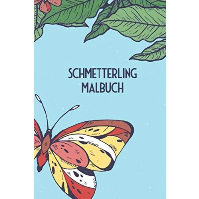 Abbildung von Schmetterling Malbuch: Malbuch mit 100 Seiten und 50 verschiedenen Motiven zum Ausmalen für Kinder