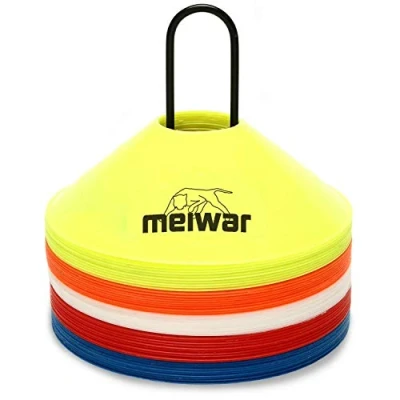 Abbildung von meiwar Markierungshütchen 50er Set mit Halter und Tasche Mehrfarbig