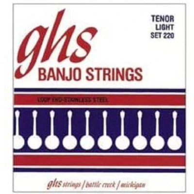 Abbildung von GHS 210 Banjo String Set, 4 String, Loop End, Tenor, Phosphor Bronze, Light, .009 .028