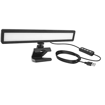 Abbildung von USB LED Streaming Licht 9W LUXCEO,66 Lampenperlen Videolicht,mit Desktop Stativ&amp;Clip(2500 9000K,CRI 95+) Beleuchtung für Fotostudios,Tiktok,Live Streaming,YouTube,Videokonferenz