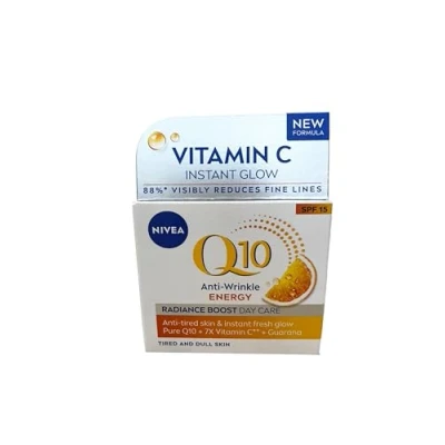Abbildung von NIVEA Q10 Plus C Anti Falten + Energizing Creme LSF 15 Tagespflege mit Vitamin für müde und glanzlose Haut