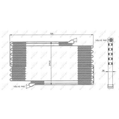 Abbildung von NRF Easy Fit 35472 Klimakondensator mit Dichtring Aluminium 720 R 134a