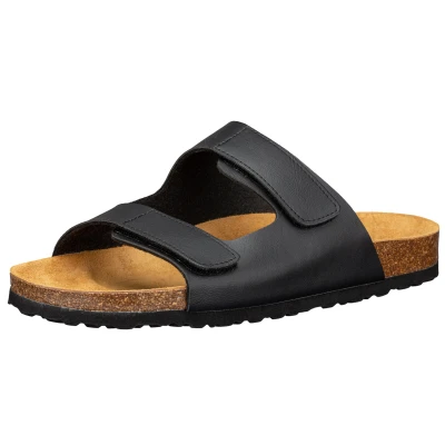 Abbildung von Pantolette schwarz Herren Bioline Velcro