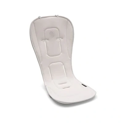 Abbildung von Bugaboo Duo Komfort Sitzauflage für alle Jahreszeiten, verbesserte Passform, kompatibel mit allen Kinderwagen, wendbar, superweiches 3D Mesh, Fresh White