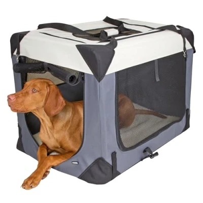 Abbildung von Kerbl Transportbox Journey, Grau/Beige 81x58x58cm
