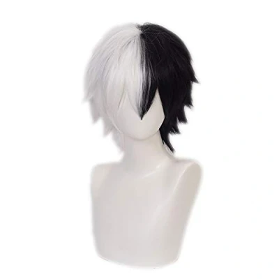 Abbildung von OSIAS Anime Cosplay Perücke, mit Kostenloser Perückenkappe, für Halloween, Party, Karneval, Nachtleben, Konzerte, Hochzeiten(Monokuma)