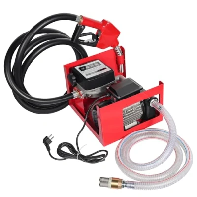Abbildung von Wiltec Heizöl und Dieselpumpe 230V/750W 80l/min selbstansaugend Pumpe mit automatischer Pistole, Kraftstoffpumpe, Absaugpumpe