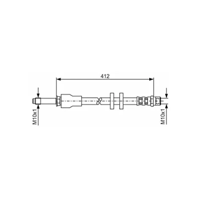 Abbildung von BOSCH 1 987 481 021 Bremsschläuche 368 M10x1 VOLVO: XC90 I