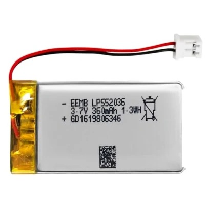 Abbildung von EEMB Lithium Polymer Akku 3,7 V 360mAh 552036 Wiederaufladbarer Lipo mit JST Anschluss für VXI Blue Parrott bestätigen Sie die Polarität des Geräts und Anschlusses vor dem Kauf