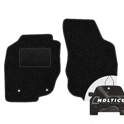 Abbildung von moto MOLTICO Vorne Fußmatten Auto Velours Autoteppiche Schwarz Automatten Set 2 teilig passend für Toyota Hilux 2006 2015
