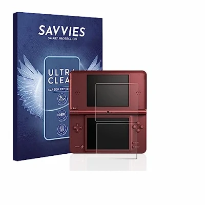 Abbildung von Savvies 18 Stück Schutzfolie für Nintendo DSi XL Displayschutz Folie Ultra Transparent
