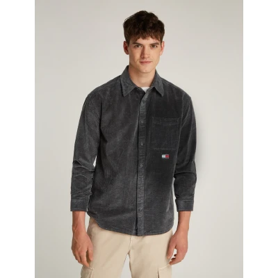 Abbildung von Tommy Jeans Chunky Shirt Hemd Washed black, Herren, Größe: Medium, black