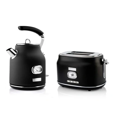 Abbildung von Westinghouse Retro Wasserkocher + Toaster 2 Schlitze Schwarz