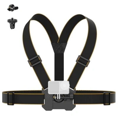 Abbildung von NEEWER Brustgurt Halterung für Action Kamera, Verstellbarer freihändiger Chest Strap, kompatibel mit GoPro Hero DJI Osmo Insta360, Schnellwechsel Cam Brusthalterung PO Video Vlog, GP25