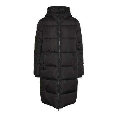Abbildung von Pieces Pcbee NEW LONG Puffer BC Wintermantel, Damen, Größe: Small, Black