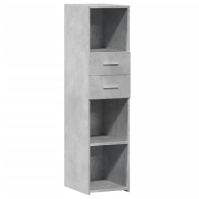 Abbildung von vidaXL Highboard, Sideboard mit Stauraum, Kommode Schrank für Wohnzimmer, Anrichte Beistellschrank Mehrzweckschrank, Betongrau Holzwerkstoff