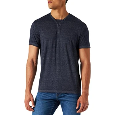 Abbildung von TOM TAILOR Herren Serafino T Shirt 1032269, 10668 Sky Captain Blue, XL
