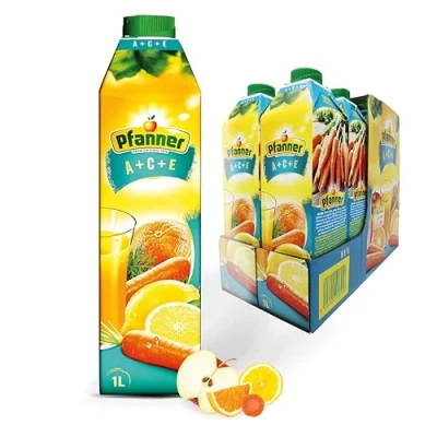 Abbildung von Pfanner A+C+E Mehrfruchtsaft (8 x 1 l) min. 25 % Fruchtgehalt vitamin reicher Saft Fruchtgetränk im Vorratspack