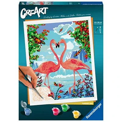Abbildung von Ravensburger Malen nach Zahlen CreArt, Flamingo Love, Made in Europe, FSC® schützt Wald weltweit