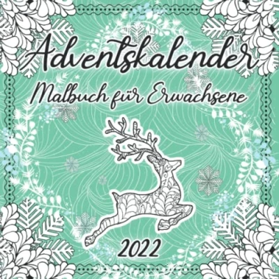 Abbildung von Adventskalender Malbuch für Erwachsene: Countdown bis Weihnachten Ausmalbuch Männer und Frauen Weihnachtskalender zum Ausmalen Winter Mandalas Senioren