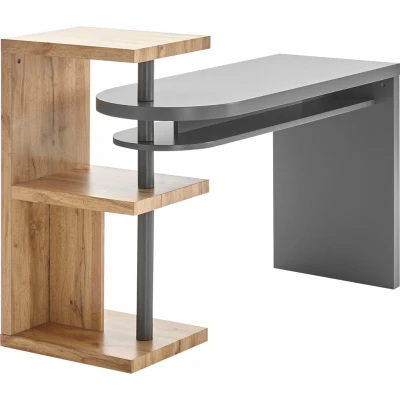 Abbildung von MCA furniture Schreibtisch &quot;Moura&quot;, mit Regalelment weiß hochglanz, Tischplatte schwenkbar, Breite 145 cm