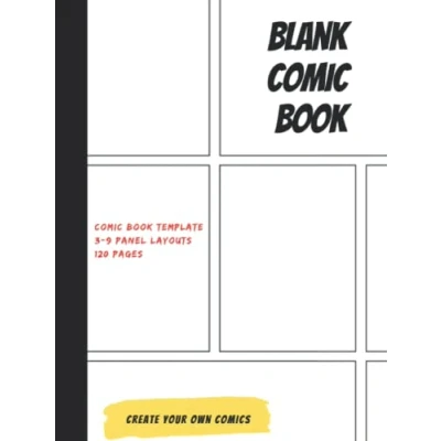 Abbildung von Blank Comic Book: Create Your Own Comics with This Book for Kids Template: Hardcover Cartoon Many Templates