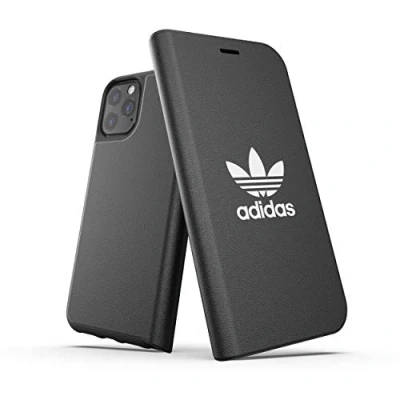 Abbildung von adidas Originals Designed für iPhone 11 Pro Hülle, Folio Schutz Booklet Handyhülle Schwarz